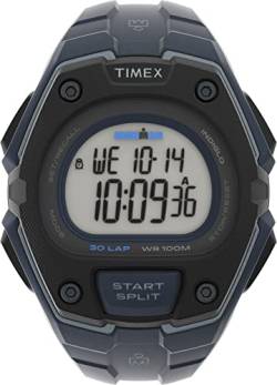 Timex Ironman TW5M48400 Herren-Armbanduhr Classic 45mm Digital Blue Resin Armband TW5M48400 von Timex