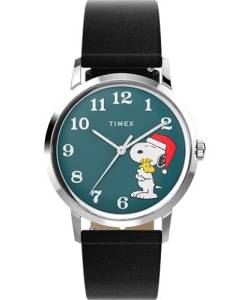 Timex Marlin TW2V63200 Snoopy Holiday 34 mm Lederarmband, gr n von Timex