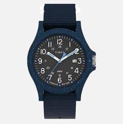 Timex Reclaim Ocean TW2V81800 Armbanduhr aus recyceltem Stoff, 40 mm, blau von Timex