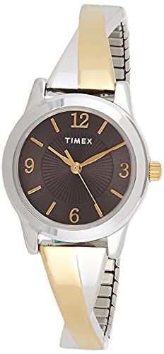 Timex Stretch Armreifen 25mm Womens Black Dial Zweifarbige Erweiterungsbanduhr TW5M38700 von Timex