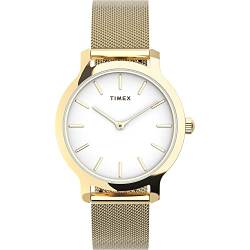 Timex Transcend TW2U86800VQ Damen-Armbanduhr, mechanisch, 31 mm, Goldfarben von Timex