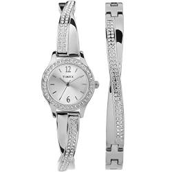 Timex Women's Swarovski Crystal 23mm Watch & Bracelet Gift Set von Timex