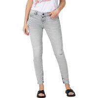 TIMEZONE Damen Jeans Tight SanyaTZ - Tight Fit - Grau - Stormy Grey Wash von Timezone