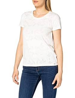 Timezone Damen Burn Out T-Shirt, Pure White, L von Timezone