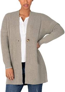 Timezone Damen Cozy Cardigan Strickjacke, Lana beige Melange, XL von Timezone