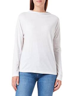 Timezone Damen Essential Longlseeve T-Shirt, Off White Melange, XS von Timezone