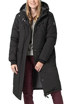 Timezone Damen Puffer Parka, Ultra Black, L von Timezone