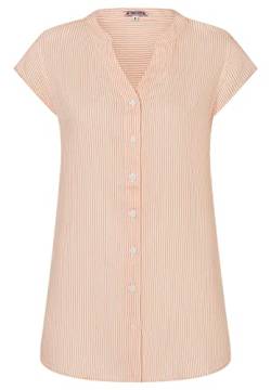 Timezone Damen Striped Shotsleeve Blouse Bluse, Vertical Melon Stripe, L von Timezone