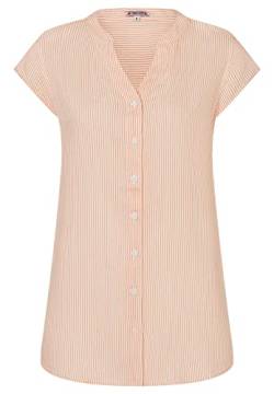 Timezone Damen Striped Shotsleeve Blouse Bluse, Vertical Melon Stripe, XL von Timezone