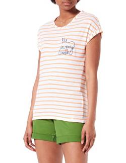 Timezone Damen Striped T-Shirt, White Melon Stripe, M von Timezone