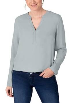 Timezone Damen Tape Henley Blouse Bluse, Cozy Grey, L von Timezone