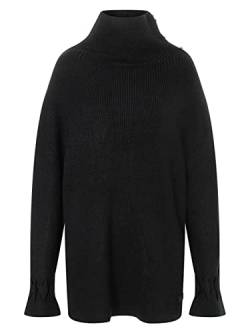 Timezone Damen Turtleneck Knit Pullover, Black, S von Timezone