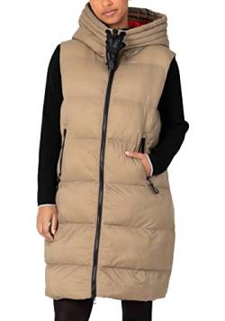 Timezone Damen Volume Vest, Caramel beige, M von Timezone