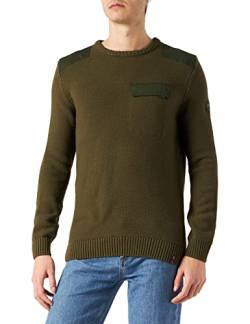 Timezone Herren Fabricmix Crewneck Sweater Sweatshirt, Army Olive, XL von Timezone