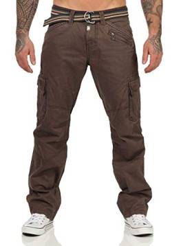 Timezone Herren Loose Benitotz Cargo Hose, Braun (Washed Brown 6051), W32/L32(Herstellergröße:32/32) von Timezone