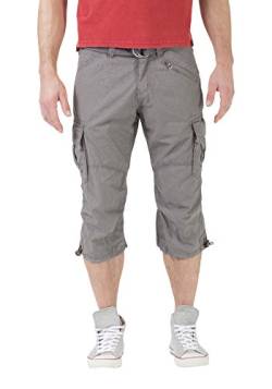 Timezone Herren Loose Miles 3/4 Cargo Incl. Belt Shorts, Grau (Grey Crystal 8006), W31 von Timezone