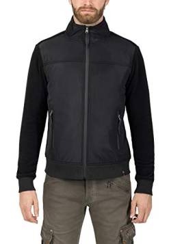 Timezone Herren Nylon Front Jacket Sweatjacke, Schwarz (Pirate Black 9128), Large (Herstellergröße:L) von Timezone