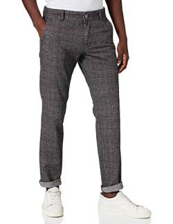 Timezone Herren Regular Luitz Freizeithose, Grey Black Red Check, 32W 32L EU von Timezone