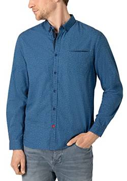 Timezone Herren Smart Structure Shirt Hemd, dots Blue, S von Timezone