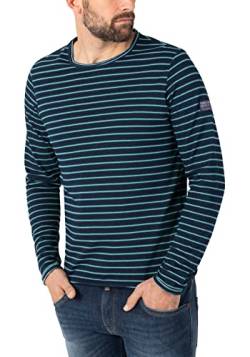 Timezone Herren Striped Longsleeve T-Shirt, Blue Green Stripe, XXL von Timezone