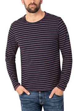 Timezone Herren Striped Longsleeve T-Shirt, Blue red Stripe, XXL von Timezone