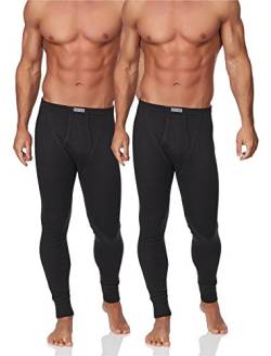 Timone Herren 2er Pack Lange Unterhose TISS001 (Schwarz, M) von Timone