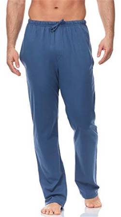 Timone Herren Schlafanzugshose Leichte Pyjamahose aus Baumwolle Nachtwäsche TPP-002 (Dunkelblau-2, L) von Timone