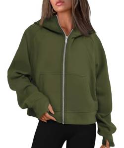 Timuspo Damen Kapuzenjacke Kapuzenpullover Oversize Sweatjacke Sweatshirt College Jacke Übergangsjacke Zip Hoodie Hoody mit Kapuze von Timuspo