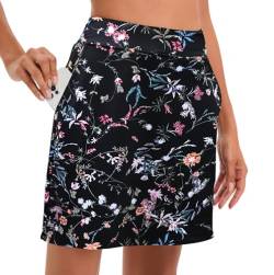 Timuspo Damen Tennisrock mit Hose Kurze Hosenrock mit Taschen Sommer Sports Skort für Golf Wandern Laufen Radfahren von Timuspo