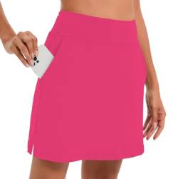 Timuspo Damen Tennisrock mit Hose Kurze Hosenrock mit Taschen Sommer Sports Skort für Golf Wandern Laufen Radfahren von Timuspo
