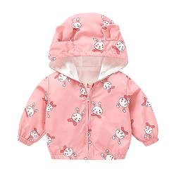 Baby Kleinkind Mädchen Jungen Kapuzen Jacke Mantel Atmungsaktiv Winddicht Wasserdicht Übergangsjacke Cartoon Aufdruck Windjacke Frühling Herbst Outwear Regenjacke 0-4 Jahre Kinder von TinaDeer