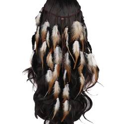 Karneval Boho Feder Hippie Stirnband Vintage Pfauenfedern Stirnbänder Indianer Kostüm Damen Hippie Pfau Kostüm Damen Mädchen Faschingskostüme Feder Haarschmuck von TinaDeer