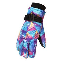 Kinder Mädchen Jungen Skihandschuhe Wasserdichte Kinderhandschuhe Winddichte Fingerhandschuhe Warme Winter Handschuhe Schneehandschuhe für 11-16 Jahre für Outdoor Sport (Himmelblau, 11-16 Jahre) von TinaDeer