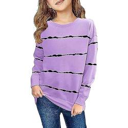 Kinder Mädchen T-Shirt Langarm Streifen Baumwolle Tunika Oberteile Casual Locker Baumwolle Langarmshirt Herbst Mädchen Kleidung Long Sleeve Tee Tops Kinderkleidung von TinaDeer