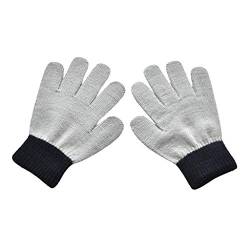 TinaDeer Unisex Baby Kinder Handschuhe Dicke Winter Strickhandschuhe dehnbar volle Finger Handschuhe Fäustling für 1-8 Jahre Jungen und Mädchen (Grau B, 15X6cm) von TinaDeer