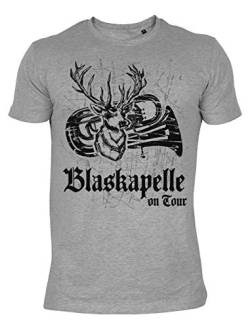 Blaskapelle Motiv T-Shirt, Cooles Trachten-Shirt Blasmusik : Blaskapelle on Tour - Volksmusik, Tracht, Blechmusik Dialekt Sprüche-Shirt Gr: L von Tini - Shirts