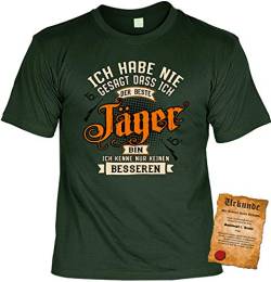 Jäger Tshirt, Spruch - Motiv Jagdsport : Ich Habe nie gesagt DASS ich der Beste Jäger Bin - Bekleidung Jäger, Jagd Gr: 3XL von Tini - Shirts