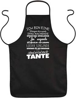 Koch-Schürze Tante - Sprüche Grill-Schürze Frau Tante : Ich bin eine Wangen küssende … atemberaubende Tante - Geschenk-Schürze Tante - Nichte - Neffe von Tini - Shirts