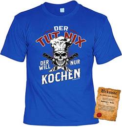 Koch T-Shirt, Sprüche - Motiv Shirt Hobby-Koch : Der TUT nix der Will nur Kochen - Bekleidung Koch, Köchin Gr: 4XL von Tini - Shirts