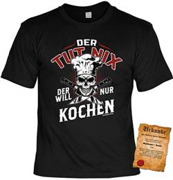 Koch T-Shirt, Sprüche - Motiv Shirt Hobby-Koch : Der TUT nix der Will nur Kochen - Bekleidung Koch, Köchin Gr: 4XL von Tini - Shirts