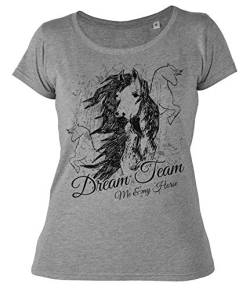 Pferde Sprüche Damen T-Shirt, Pferde-Motiv Shirt Mädchen/Frau : Dream Team Me & My Horse - Coole Pferde-Sprüche Weisheiten Gr: XL von Tini - Shirts