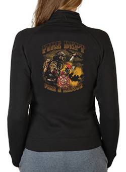 Tini - Shirts Firefighter Feuerwehr Retttung Motiv Zip Sweatshirt Frau : Fire Dept. - Motiv Sweater - Zip Sweater Damen Feuerwehr Gr: XL von Tini - Shirts