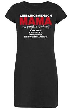 Tini - Shirts Mutter Sprüche Damen Longshirt/Nachtshirt : Lieblingsmensch Mama Die perfekte Mischung - Nachthemd Mama - Motiv Schlafshirt Gr: M von Tini - Shirts