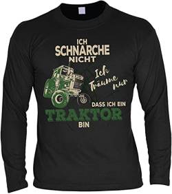 Tini - Shirts Traktor Langarmshirt Mann - Langarm Herrenshirt : Ich Schnarche Nicht - Herren Longsleeve Landwirtschaft/Bauer Gr: XL von Tini - Shirts