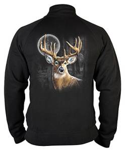 unbekannt Jäger Zip Sweater Herren - Jagdsport Hirsch Motiv Zip Pullover : Whitetail Wilderness - Sweatjacke Bekleidung Jagd Gr: XXL von Tini - Shirts