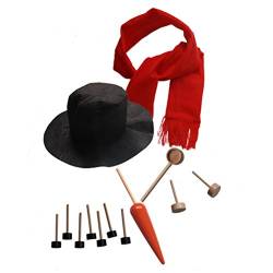 Tinksky Schneemann Making Kits Werkzeuge Schneemann Dekorieren Kit Winter Urlaub Outdoor Spielzeug Weihnachten Geschenk mit Hut Schal Pipe Augen Mund Button Nase 13pcs von Tinksky