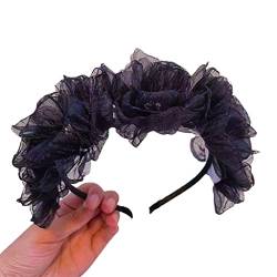 Netz-Spitzen-Kopfschmuck, elegante Spitze, Blumen-Stirnband, haarige Foto-Requisiten, Retro-Haarband, Haarband für besondere Anlässe, Spitzenblumen-Haarbänder für Frauen von TintTower