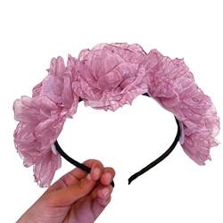 Netz-Spitzen-Kopfschmuck, elegante Spitze, Blumen-Stirnband, haarige Foto-Requisiten, Retro-Haarband, Haarband für besondere Anlässe, Spitzenblumen-Haarbänder für Frauen von TintTower
