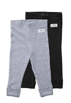 Tiny One Baby Hosen Leggings | im 2er Set | Unisex | Basic Farben | Biologische Baumwolle | GOTS | 0-18 Monate, Farbe:Unifarben - Set 2, Größe:62 | 2-4 Monate von Tiny One