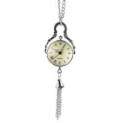 Personality Taschenuhr, runde Glaskugel, Retro-Stil, römische Skala, analog, Quarz, Steampunk, Taschenuhr, Schmuck von Tiong